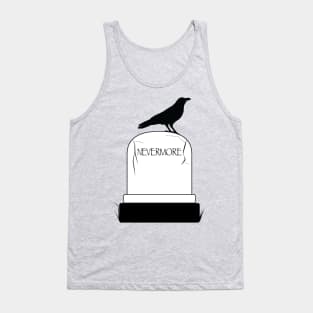 Nevermore: Poe Raven and Grave Tank Top